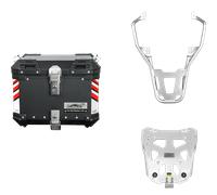 Valigie laterali HONDA X-ADV 750 - LOBOO PIKE TRACKER - TOP CASE BLACK 36L+PIASTRA