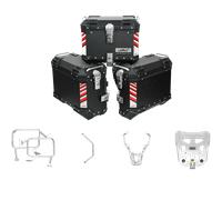 Valigie laterali HONDA X-ADV 750 - LOBOO PIKE TRACKER - TRIS BLACK VALIGIE+TOP CASE 36L+TELAI