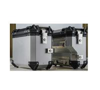 Valigie Laterali In Alluminio Per Moto 38L Tour Trunk Borse Da Sella Rigide Universali Borse Laterali Per Moto Impermeabili E Anticollisione Con Serratura Di Sicurezza Per Bagagli Del Casco Silver,C