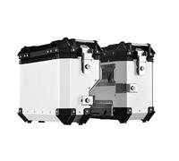 Valigie Laterali In Alluminio Per Moto 38L Tour Trunk Borse Da Sella Rigide Universali Borse Laterali Per Moto Impermeabili E Anticollisione Con Serratura Di Sicurezza Per Bagagli Del Casco Silver,B