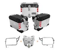 Valigie laterali KTM 890 ADVENTURE - LOBOO PIKE TRACKER - TRIS BLACK/SILVER VALIGIE+TOP CASE 45L+TELAI
