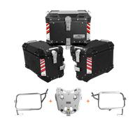 Valigie laterali KTM 890 ADVENTURE - LOBOO PIKE TRACKER - TRIS BLACK VALIGIE+TOP CASE 36L+TELAI
