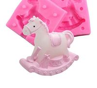 Valink 3D Carousel silicone Candle Mold, resina, sapone stampi Baby party fondant cake Decorating Tools Chocolate Candy Pasrty muffa, fai da te di cottura Bakeware stampo teglia