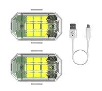 VALINK Luce stroboscopica per Refit Moto Automobile UAV Bike, 7 luci Modalità multiple Night LED Strobe Light Doppio sensore di vibrazione