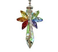 Valink Rainbow Angel Crystal Suncatcher - Ciondolo colorato da appendere per auto, casa