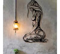 VALINSKY Arte murale in metallo donna, decorazione murale corpo donna, decorazione per la casa donna con linea astratta, arte per la casa silhouette donna per bagno soggiorno camera da letto