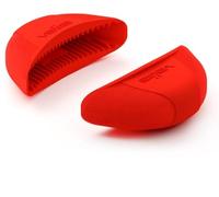 Valira Copri Manici della pentola Silicone, Set di 2, Rosso