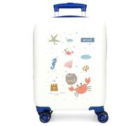 Valise pour Enfants Enso Mr Crab, in ABS, Doubles roues pivotanti multidirectionnelles, serrure à Combinaison latérale pour un Voyage en Toute sécurité, Multiples possibilités d'utilisation., bianco,