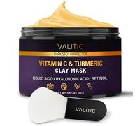 VALITIC Maschera con vitamina C e curcuma, correttore per macchie scure con acido cogico, acido ialuronico e retinolo, routine di cura della pelle per minimizzare i pori