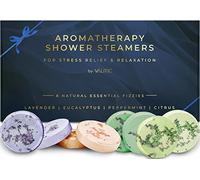 VALITIC Vaporizzatori doccia aromaterapia per alleviare lo stress e il rilassamento - Regali per donna mamma compleanno 8 pompe doccia Fizzies naturali essenziali - 4 aromi - Lavanda, Eucalipto, Citt