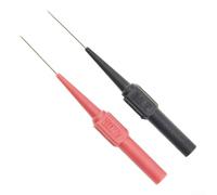 Valixirant 2 pezzi o 10 pezzi sonde di prova multimetri - -Morsetti per dispositivi di misurazione in acciaio con punta, lunghezza 79 mm, 1A/30 V, set rosso e nero (2)