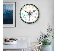 Valixirant Abs Wall Having - Orologio educativo per imparare a usare il vetro, 30,5 cm, senza ticchettio, per aule scolastiche, per la camera dei bambini, colorato e silenzioso (A)