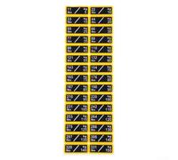 Valixirant Adesivi per pesi Attrezzature per il fitness - Etichette numeriche in PP da 10 libbre a 100 libbre da 5 kg a 100 kg Giallo Rimozione senza tracce Compatibile con manubri Bilancieri Stack di