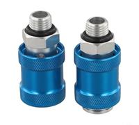 Valixirant Alluminio Pneumatico Manuale Scorrevole Valvola Interruttore di Controllo - G1/8 0.25 3 oltre 8 0.5 Bspt Thread Hsv-06 o 08 o 10 o 15 Blu Set 2 pezzi Strumenti Compressori (HSV-15)