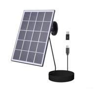 Valixirant Caricatore per pannello solare da 3,3 W per fotocamere Eufy Ring Blink-Reolink, uscita USB 5 V con cavo da 3 m, kit di alimentazione monocristallino per sistemi di sicurezza esterni (nero)