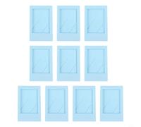 Valixirant Confezione da 10 cornici verticali in acrilico da 7,6 cm, con pellicola protettiva nero/blu/rosa/verde/viola/trasparente (cieli blu)