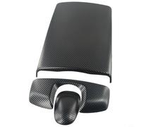 Valixirant Confezione da 3 rivestimenti per bracciolo in fibra di carbonio, classe S W221 (2008-2012), interno in ABS per decorazione consolle cruscotto, trama diagonale, finitura nera lucida