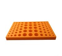 Valixirant ER - Scatola portaoggetti per pinze CNC, 60 fori, in polipropilene resistente, con fibbie a giunzione rapida, compatibile con pinze ER25 e ER32, arancione (pinza a 75 fori)