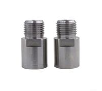 Valixirant Estensori per pedali in acciaio da 20 mm, distanziali per pedivella, compatibili con 9 oltre 16 pedali filettati sinistra/destra, contrassegnati argento/oro, 48 g (argento)