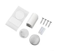 Valixirant Fermaporta a parete, battiscopa per pavimento, struttura in acciaio ABS, ammortizzante, riduzione del rumore, adatto per spazi tra 5 e 25 mm, nero/grigio/bianco (bianco)