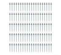 Valixirant Fogli esagonali ondulati da 100 mm/125 mm, 3 mm, resistenti ai raggi UV, a prova di perdite, 100 pezzi zincati autofilettanti con viti. Guarnizione trapezoidale a rondella - Testa Epdm 6