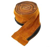 Valixirant Guaina per cavi TIG in pelle bovina cucita per saldatura MIG/Plasma, ignifuga, resistente all'usura, larghezza 10 cm, adatta per cavi di diametro 3 cm (giallo, 10 m) (7 m)