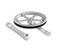 Valixirant Guarnitura pieghevole in lega di alluminio per bicicletta, 52 denti, corona in acciaio da 170 mm, pedivella con disco di protezione, foro quadrato, movimento inferiore, adatta per singolo o