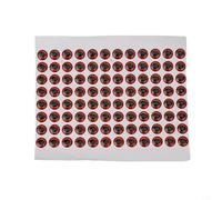 Valixirant Occhi olografici 3D per pesca a mosca, in gomma, modellati a goccia, riflessione e rifrazione realistici, 6 mm/8 mm/10 mm/12 mm, oro/rosso/argento, confezione da 100 (8 mm rosso)
