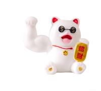 Valixirant Ornamento con simbolo della fortuna con mano Feng - Resina Shui Fortune Ricchezza Casa Ufficio Decorazione Felicità 2024 Gatto Sventolante Decorazione Stagionale (1)