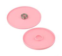 Valixirant Piatto girevole girevole per torte, girevole a 360 gradi, strumento per decorare torte in ABS con scala di misurazione da cucina e dessert (rosa)