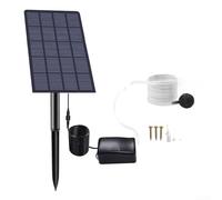 Valixirant Pompa aeratore per laghetto ad energia solare, 2,5 W 6 V, kit per piccoli pesci da esterno, con pannello solare, per acquario, idroponica, pesca, non richiede batteria