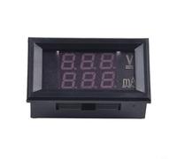 Valixirant Precisione del LED (da 0 a 100V / 0 attraverso 10A) 1 DC doppio amperometro digitale voltmetro con display compatto pannello e test 48x29x26mm (1A rosso rosso)