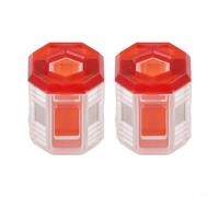 Valixirant Punte Magnetizer Demagnetizer Gadget - Pezzo o Potente Punte Rapide Magnetizzazione Batterie Cacciavite 1 Nessun Anello di smagnetizzazione Magnete e Necessario di Cacciavite (Rosso) (2pcs)