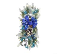 Valixirant Red Swag Mantel - 45 Gold Festive Christmas Holiday Ornament Decorative Artificial Teardrop Scale Cm Scale Cordless Door Garland (1 confezione) (1 confezione)