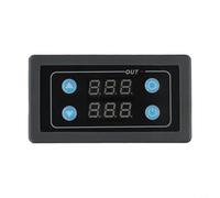 Valixirant Relè di ritardo di pausa a led 30 v modulo di ingresso timer nero controllo 6 cc programmabile tramite interruttore di livello alto/basso trigger - pulsante alloggiamento digitale (70 x 40