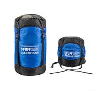 Valixirant Sacco a pelo a compressione per campeggio ed escursionismo, 32 l, grande capacità, in nylon 210T resistente con chiusura a tappo, adatto per sacchi a pelo da 1,45 - 2,36 kg, nero (blu e blu