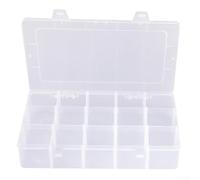 Valixirant Scatola trasparente per attrezzatura organizer con divisori rimovibili 27,5 x 16,5 cm, custodia per gioielli da pesca, perline, forniture per cucito, piccole parti e snack
