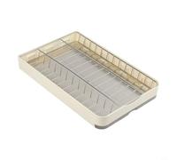 Valixirant Scolapiatti retrattile in acciaio per armadietti da cucina, supporto estraibile per ciotola con drenaggio automatico, non installare il cestino (cuoco)