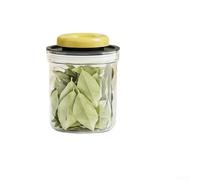 Valixirant Seal Press-type -step Food Ermetico -Vacuum Container a prova di perdite Barattolo per alimenti Avere grani Stoccaggio Vuoto 550ml/1000ml/1900ml Silicone - Cereali Abs (Giallo - 1000ml)