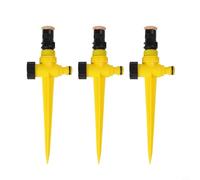 Valixirant Set di 3 ugelli modificabili a rotazione in PP per prato sepolto giardino irrigatore spargere 360 ° con texture irrigazione esterna - Atomizzazione paesaggistica (giallo)