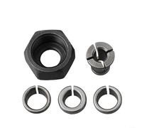 Valixirant Set di mandrini per pinze in carburo Macchine per incidere router - Dado M17x1mm 6 oltre 6,35 o 8 o 9,5/10 mm Convertitore boccola divisa - Gadget per la lavorazione del legno (5 pz/set)