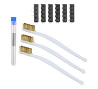 Valixirant Set di pulizia ugelli con aghi in acciaio da 0,2 mm, spazzole in filo di silicone, A1, 19 pezzi