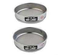 Valixirant Setaccio da laboratorio in acciaio inox da 20 cm, telaio cromato, varie aperture in rete per analisi dei materiali e ispezione dei campioni (12 maglie)