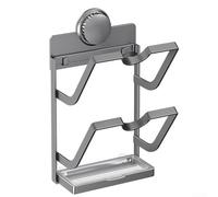 Valixirant Supporto per coperchio a parete con vassoio di scarico, senza trapano, ventosa, porta dell'armadio da cucina, coperchi e taglieri salvaspazio, bianco (grigio S)