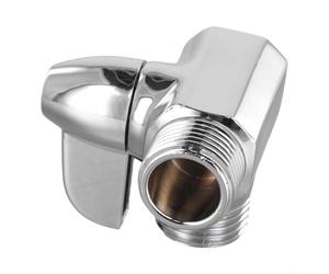 Valixirant Valvola deviatrice a 3 vie in ottone, a forma di T, cromata con ingresso G1/2" e 2 uscite a parete, miscelatore manuale o termostatico