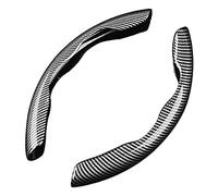 VALKEM 2 Pezzi Auto Coprivolanti per Ford Mondeo MK3 MK4 MK5/ Escape, Traspirante Coprivolante Antiscivolo Segmentata Auto, Confortevole Durevole Copri Volante Interno Accessori,A Black