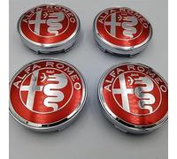 VALKEM 4 Tappi Coprimozzo per Alfa Romeo 147 156 159 166 Giulietta Stelvio 60mm, Auto Centro Ruota Tappi Coprimozzi Antipolvere e Impermeabile, Auto Emblemi Borchie Cerchi Decorazione Accessori