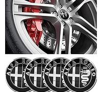 VALKEM 4 Tappi Coprimozzo per Alfa Romeo 50mm, Auto Centro Ruota Tappi Coprimozzi Antipolvere e Impermeabile, Auto Emblemi Borchie Cerchi Decorazione Accessori