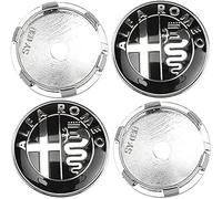 VALKEM 4 Tappi Coprimozzo per Alfa Romeo 65mm, Auto Centro Ruota Tappi Coprimozzi Antipolvere e Impermeabile, Auto Emblemi Borchie Cerchi Decorazione Accessori