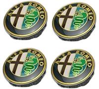 VALKEM 4 Tappi Coprimozzo per Alfa Romeo Giulietta Spider 147 156 159 60mm, Auto Centro Ruota Tappi Coprimozzi Antipolvere e Impermeabile, Auto Emblemi Borchie Cerchi Decorazione Accessori